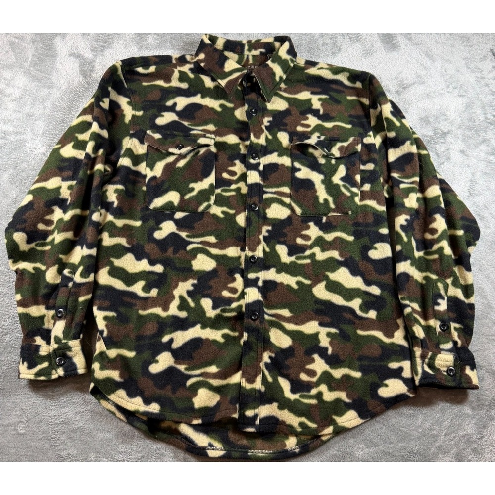 Roper XL Camo Fleece Button‎ Shirt Western Outdoor Hunting Ranch Wear